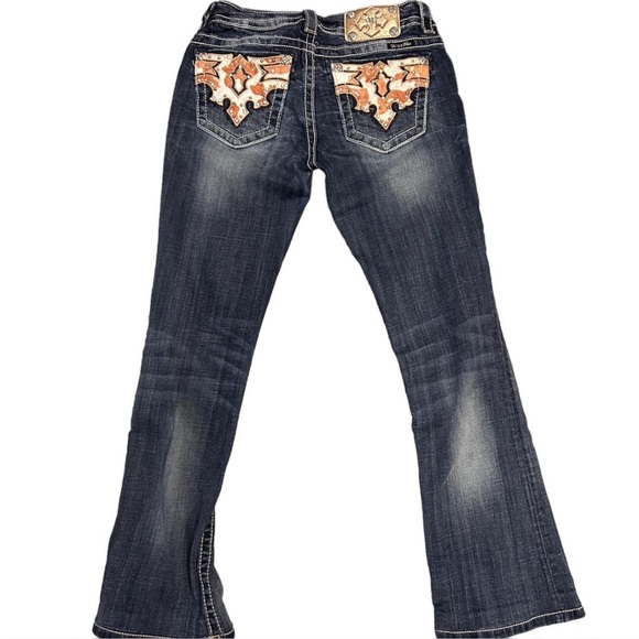 Miss Me Jeans with Cow Print Pocket - Picture 3 of 4